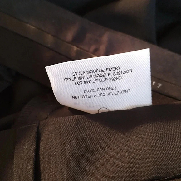 Theory Emery Black Tailor Wide Leg Wool Blend Pants - Picture 6 of 6